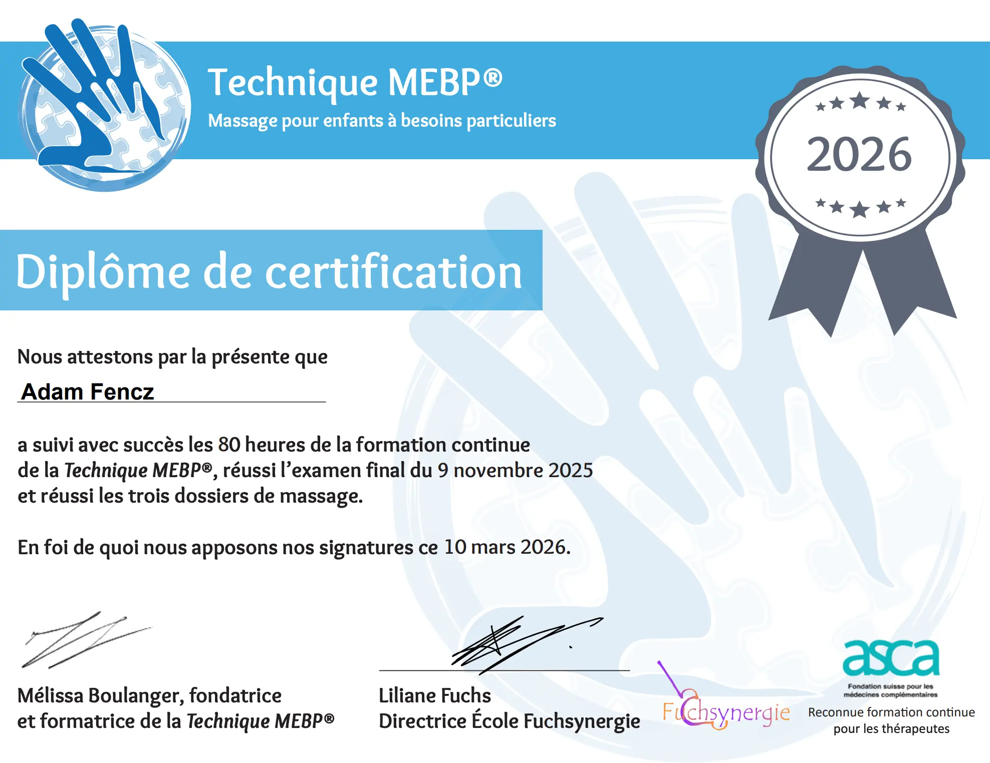 Diplôme Technique MEBP®