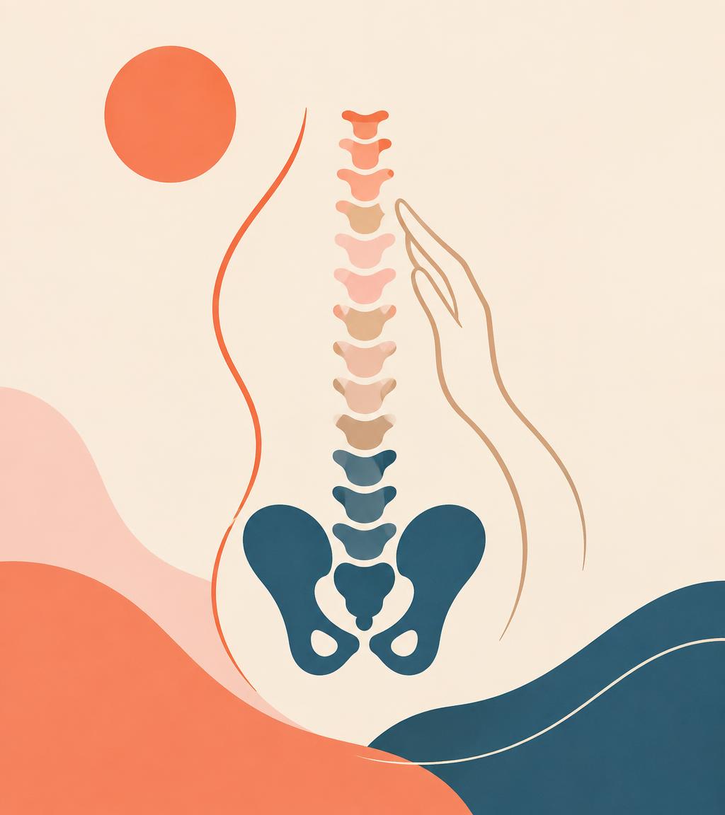 Illustrazione di una colonna allineata sopra un bacino equilibrato